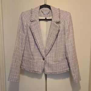 White House Black Market Lavender Tweed Blazer